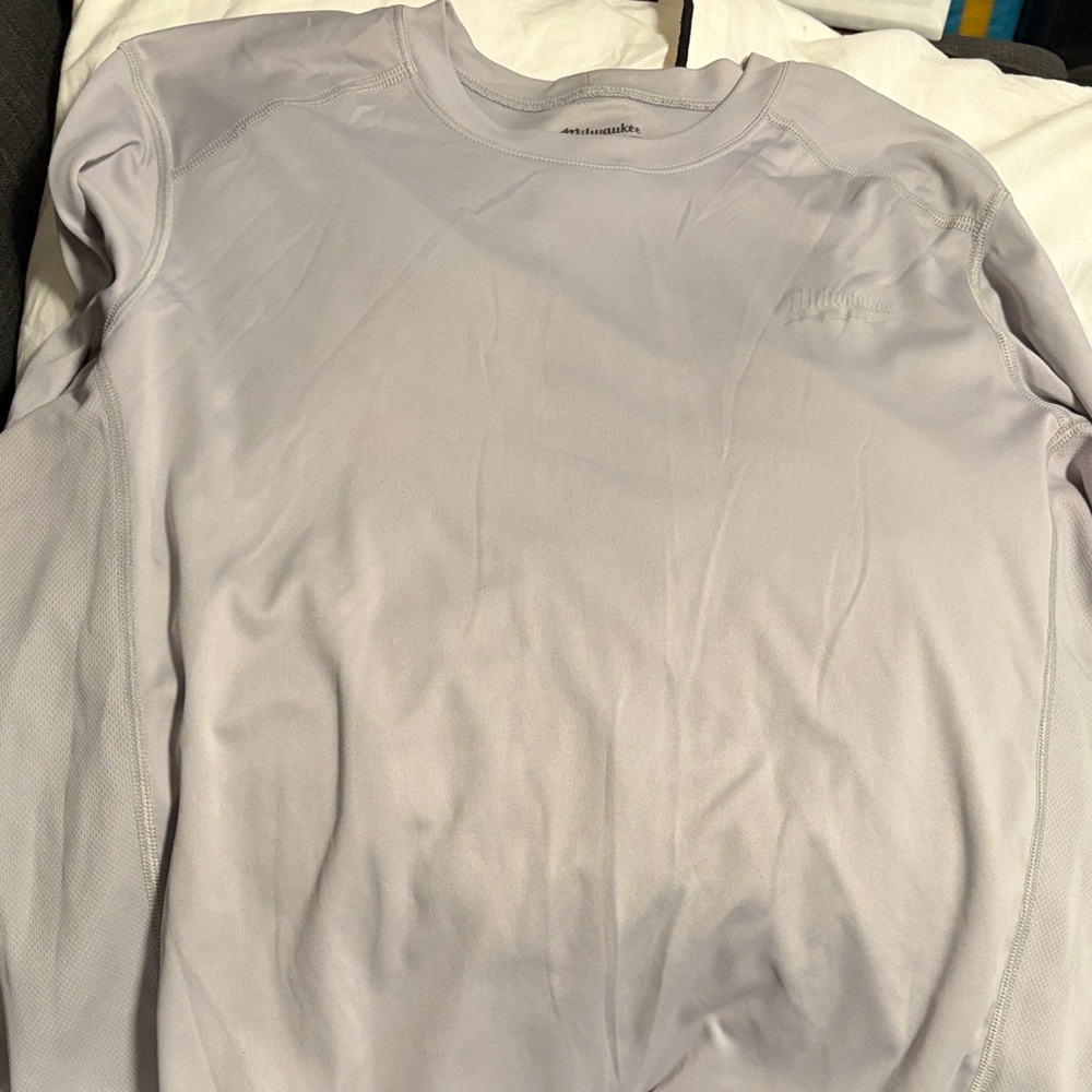 Men's Performance Long-Sleeve Shirt - Light Gray